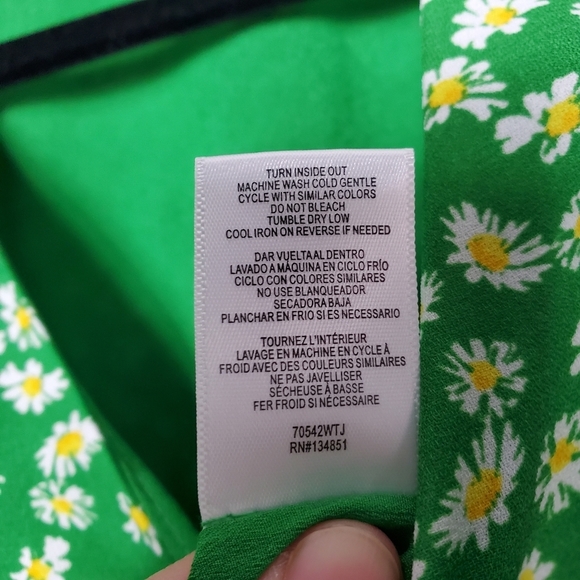 WAYF Floral Ruffle Peplum Wrap Blouse - Small - Picture 9 of 9